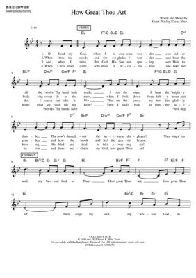 how great thou art sheet music pdf the beauty of English literature in musical form